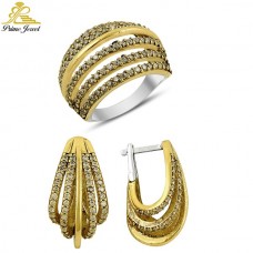 Gümüş Otantik Taşlı Set